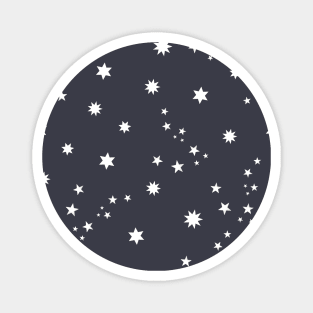 Star shapes pattern for fabric with navy background Magnet